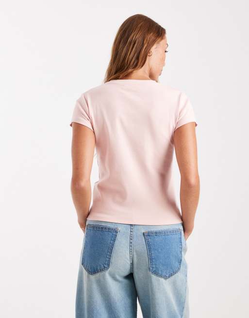 Cotton On 90's baby tee in vintage rose, 4 of 4