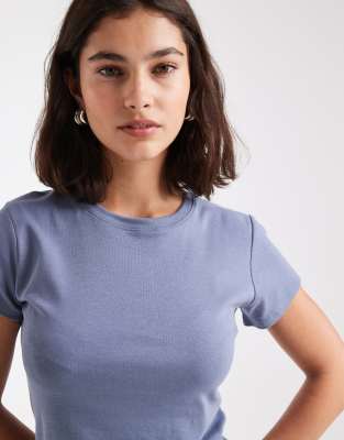 Cotton On 90's Baby Tee In Blue