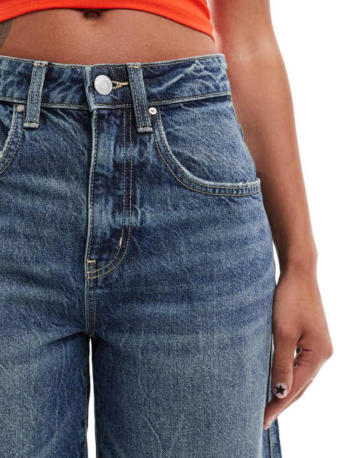 Cotton On 90s baggy shorts in blue dusk denim, 2 of 5