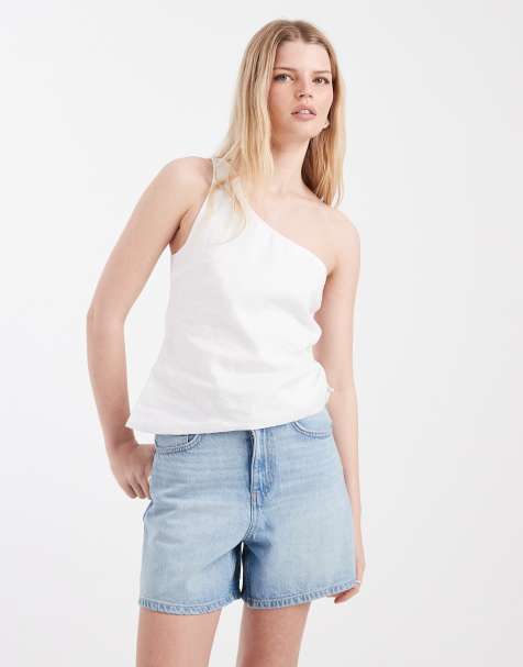 Cotton On 90s denim shorts in laurel blue - view 1
