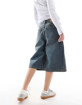 Cotton:on Cotton On 90s Long Denim Shorts In Blue