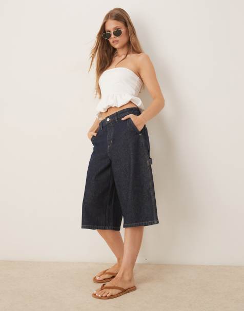 Cotton  On 91 baggy denim jort in blue - view 1