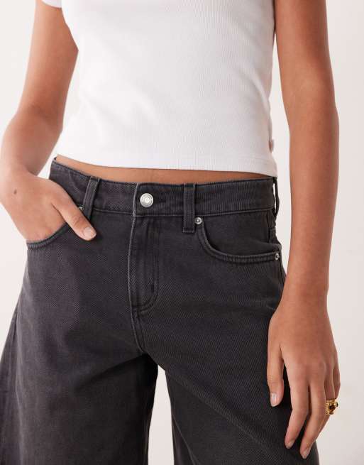 Cotton On - 91 - Sorte baggy denim-jorts med leopardprint, 3 af 5
