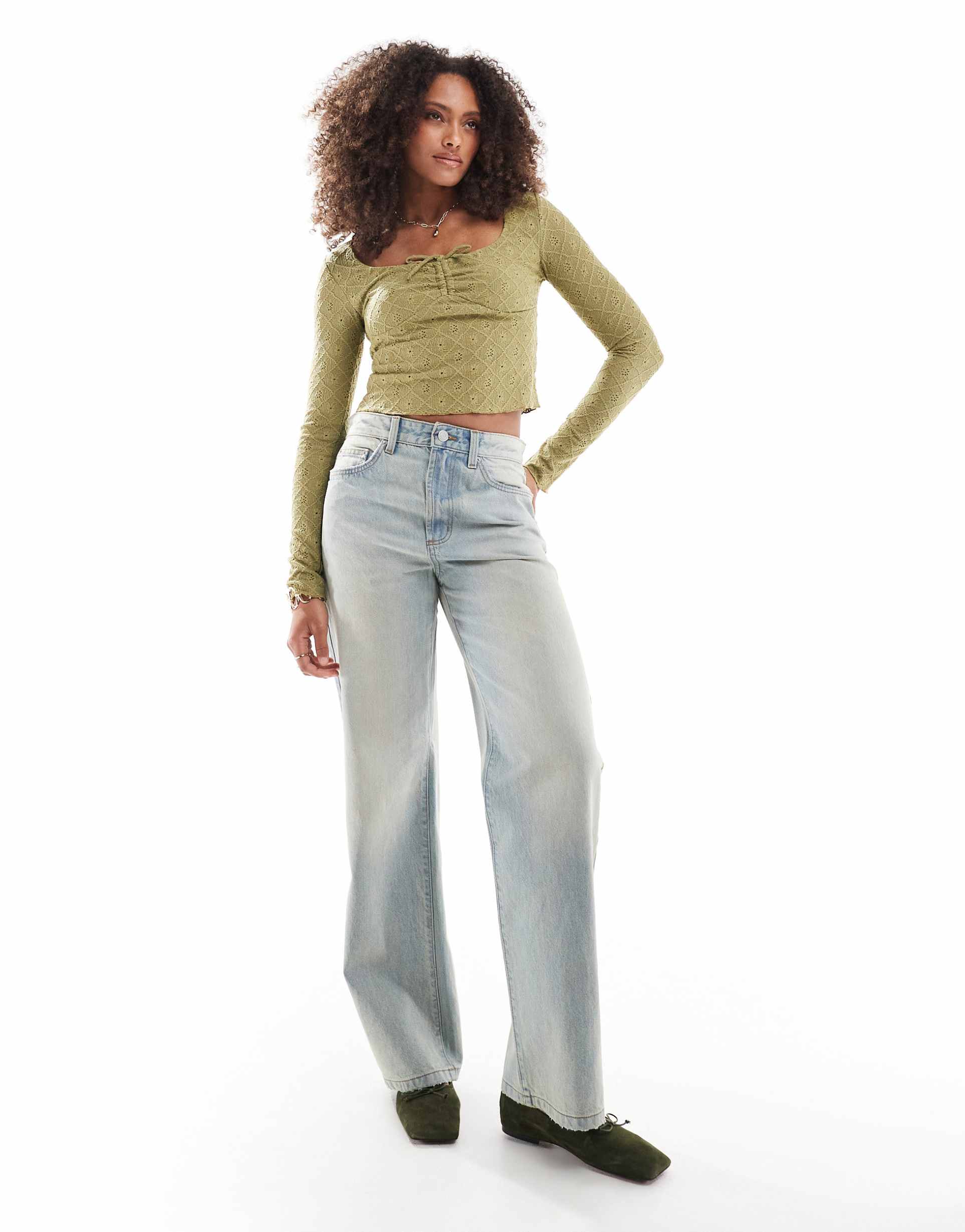 cotton on 91 straight jeans in blue