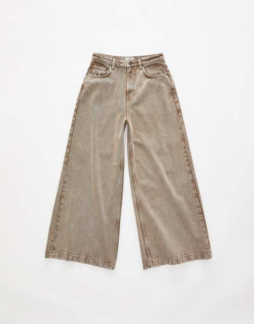 Cotton  On 91 wide jean in beige brown 