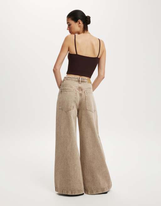 Cotton  On 91 wide jean in beige brown 