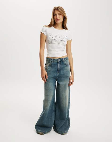 Cotton On 91 wide jean in crush blue - view 1