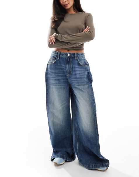 Cotton On 91 wide jean in pleat florence blue
