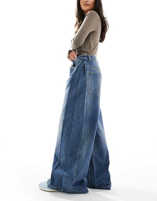 Cotton On 91 wide leg jeans in pleat florence blue, 2 of 5