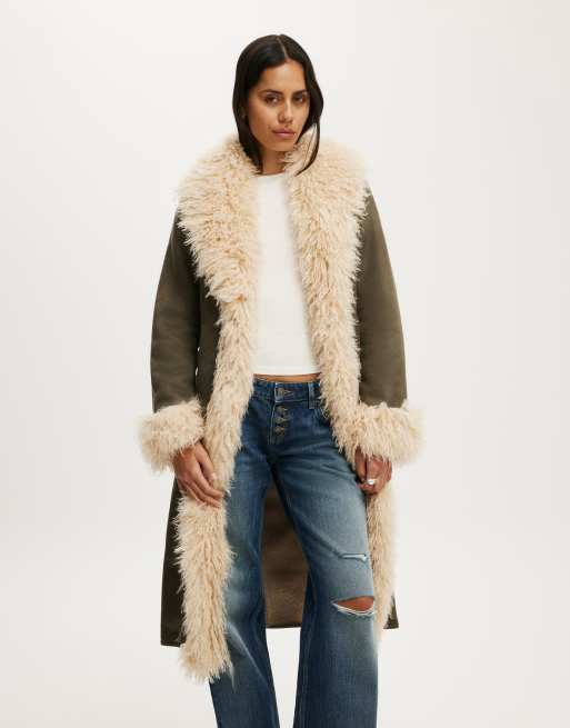 Cotton On Abbey coat in khaki, 2 of 4