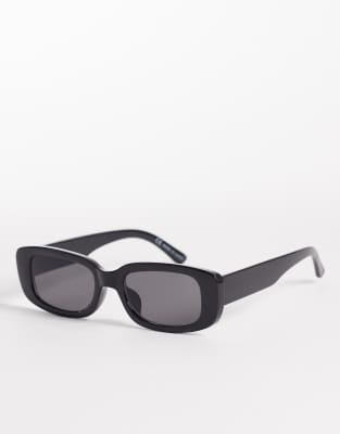 Cotton On Abby rectangle sunglasses in black black 4090₽