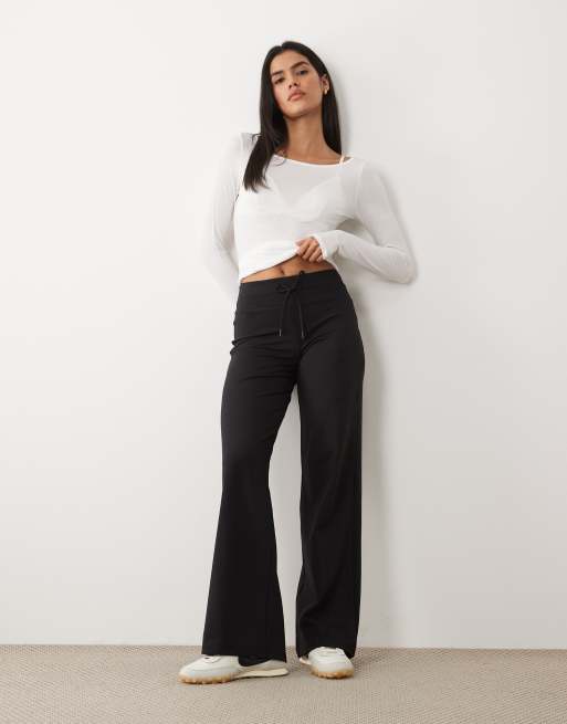 Cotton On active 2 pack sheer boat neck long sleeve top in black white, 3 of 4