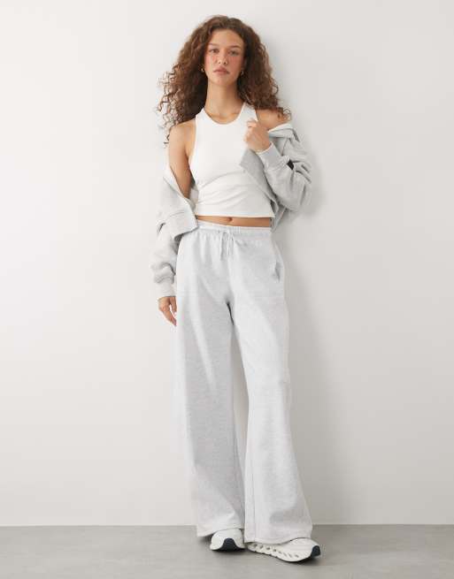 Cotton On – Active – Bootleg-Jogginghose aus Fleece in meliertem Hellgrau, 2 von 5