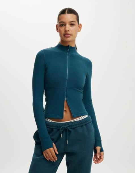 Cotton On Active core zip through long sleeve in blue
