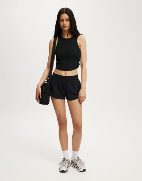Cotton On Active curve hem short in black