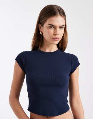 Cotton On Active Curved Hem Baby Tee In Gray