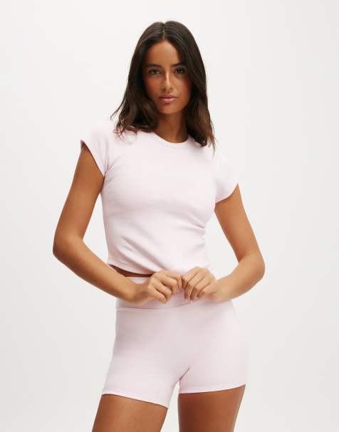 Cotton On Active curved hem baby tee in pink - view 1