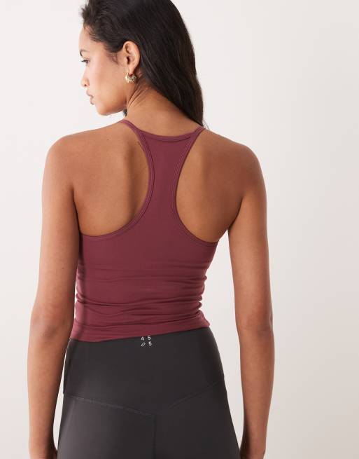 Cotton On – Active – Dimrosa, supermjuk topp med brottarrygg och djup halsringning, 3 av 4