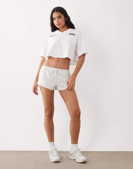 Cotton On Active fleece micro shorts in cloudy grey marle, 2 of 5