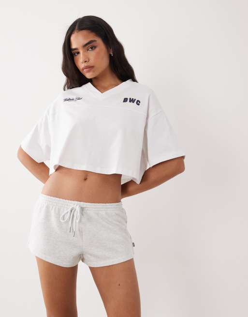 Cotton On Active fleece micro shorts in cloudy grey marle, 5 of 5