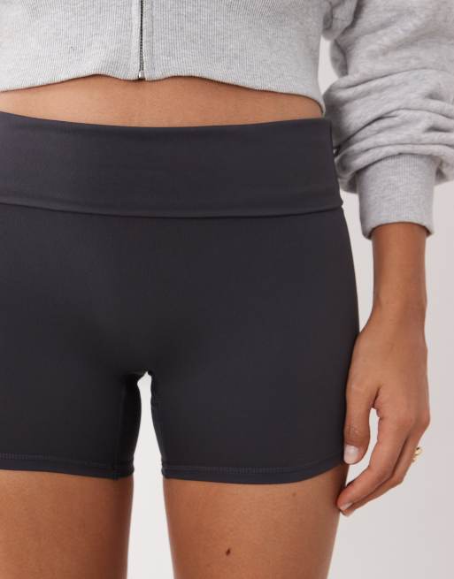 Cotton On – Active – Grafitgrå, supermjuka, korta shorts med nedvikt kant, 4 av 5