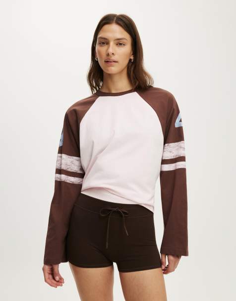 Cotton On Active graphic raglan tee in pink - view 1