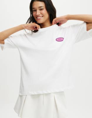 Cotton  On Active graphic tee in white 