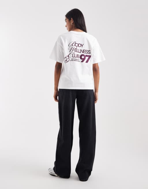 Cotton On - Active - Hvid T-shirt med grafisk print, 4 af 4