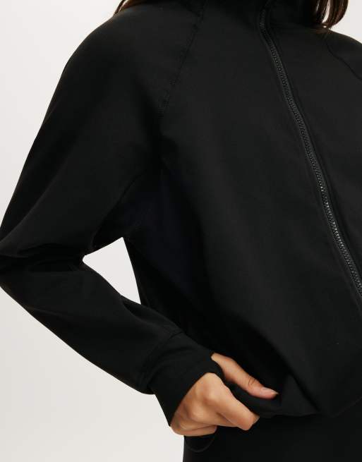 Cotton On Active oversized track jacket in black, 2 of 4