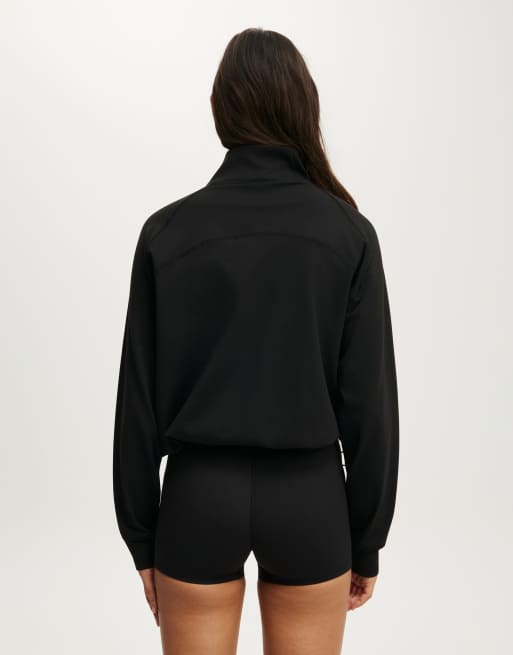 Cotton On Active oversized track jacket in black, 4 of 4