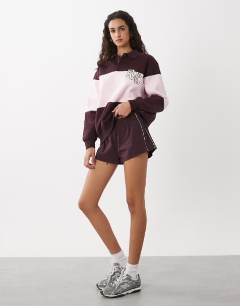 Cotton On active panelled woven short in italian plum - view 1