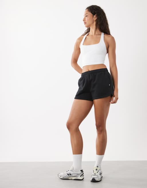 Cotton On Active plush essential gym short in black, 2 of 5