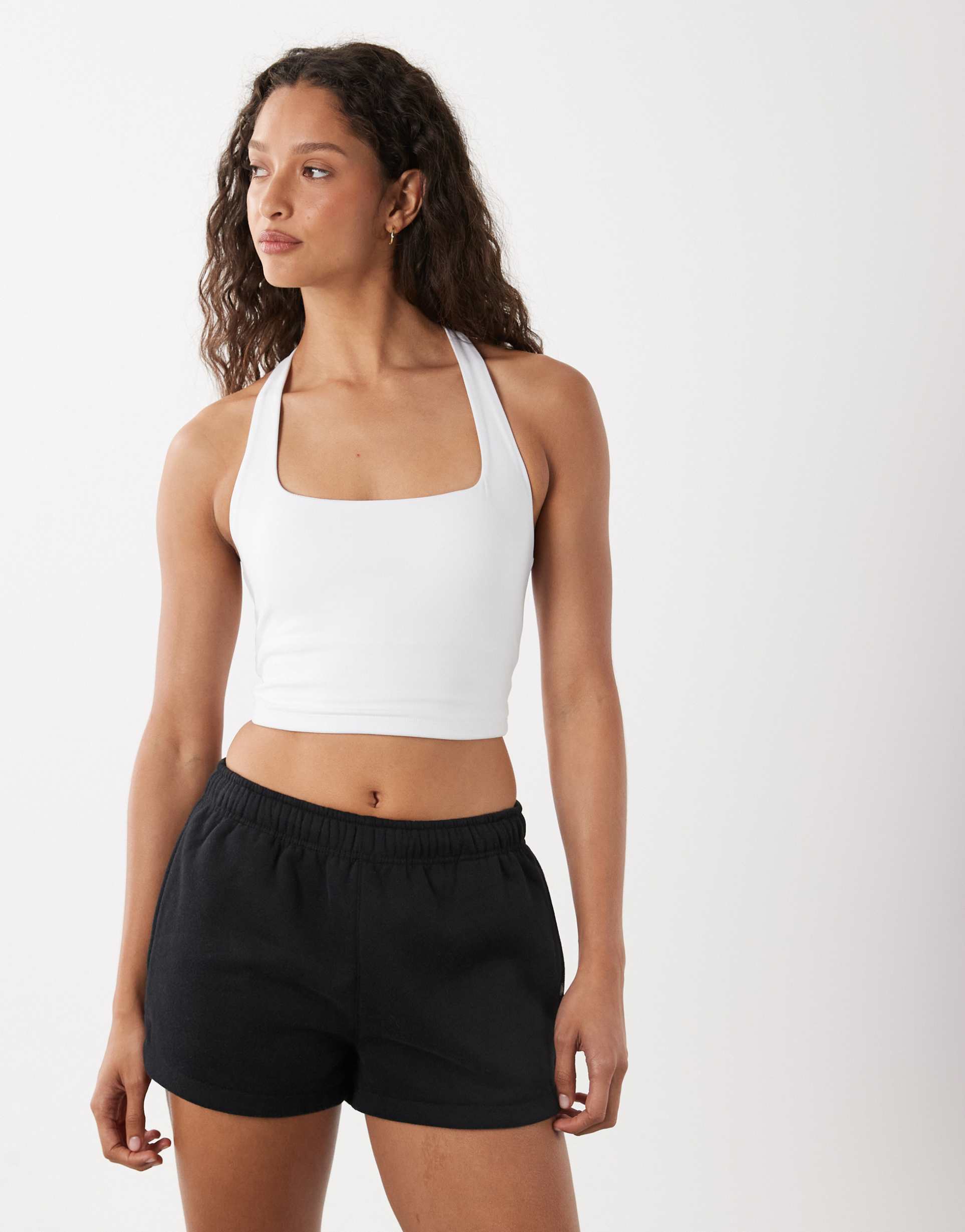 cotton on active plush essential gym shorts in black