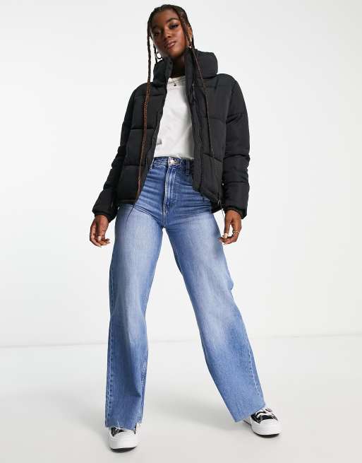 Uo black cheap puffer jacket