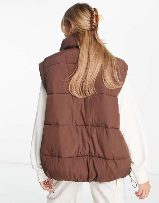 Cotton On Body THE MOTHER CROPPED PUFFER VEST - Waistcoat - cedar  brown/brown 