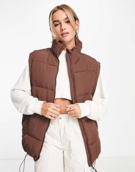 Cotton On Active puffer vest in brown