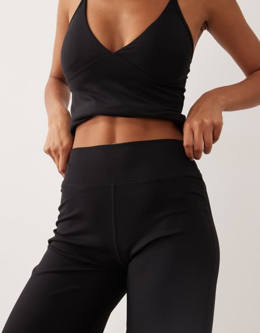 Cotton On active studio spodnie z szerokimi nogawkami czarne, 3 z 5