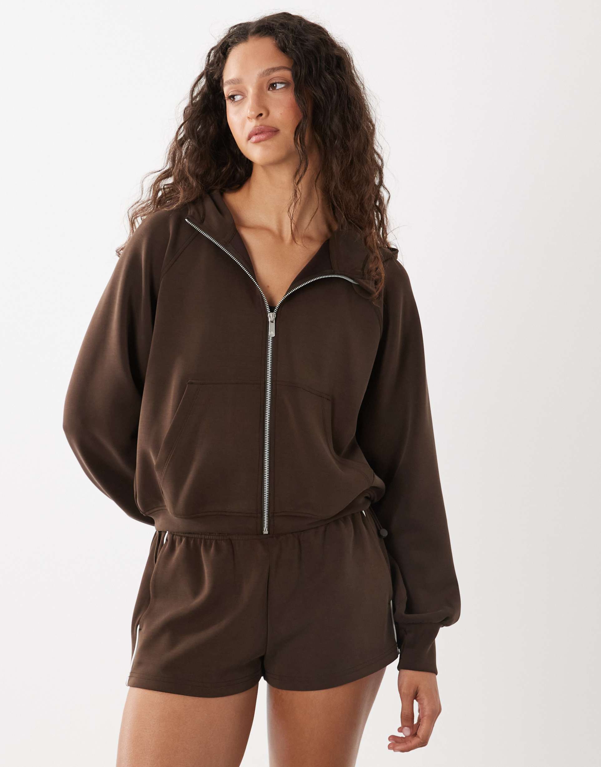 cotton on active ultimate track jacket in french roast - part of a set