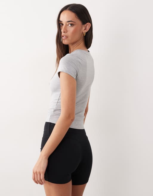 Cotton On - Active - Ultra aansluitend T-shirt in gemêleerd lichtgrijs, 4 van 4