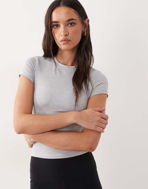 Cotton On active ultra fitted T-shirt in light gray heather - view 1