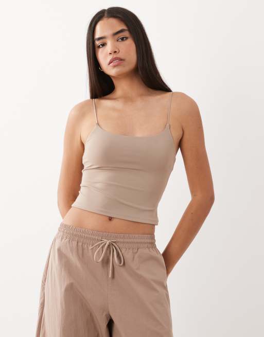 Cotton On - Active Ultra Move - Lattefarvet cami-top med tynde stropper, 3 af 4