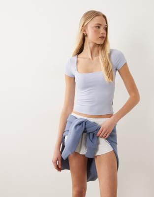 Cotton On Active Ultra Soft Square Neck T-shirt In Blue