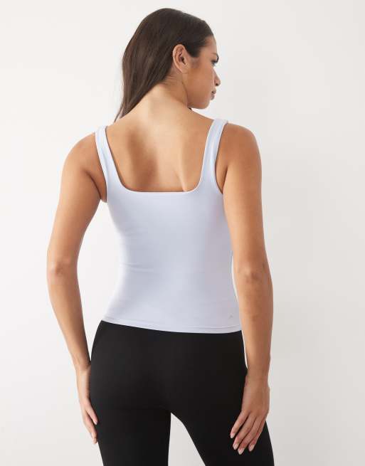 Cotton On Active ultrablød tanktop med firkantet hals i violetblå, 4 af 4