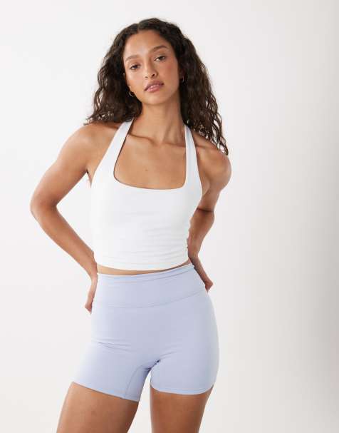 Cotton On – Active – Ultraweiche, nahtlose Scrunch-Shorts in Violettblau - view 1