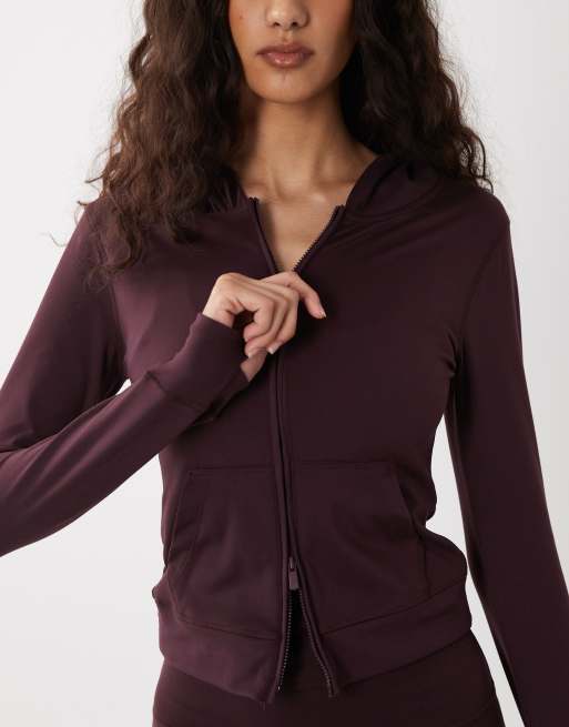 Cotton On - Active - Ultrazacht jack met capuchon in paars, 3 van 4