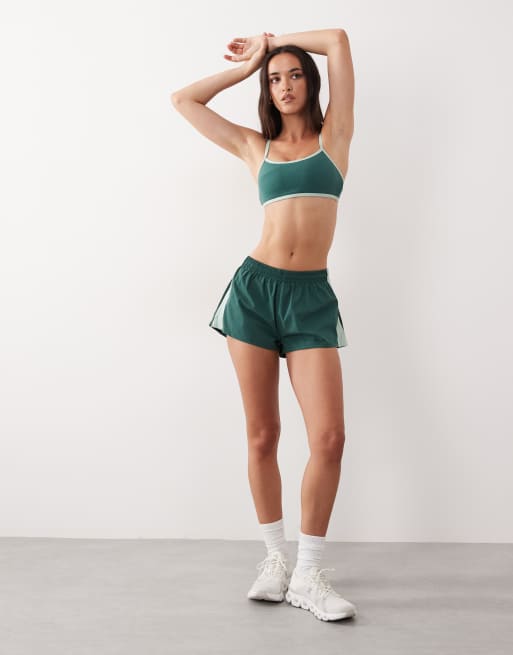 Cotton On - Active - Ultrazachte crop top met dubbele bandjes op de rug in groen, 2 van 4