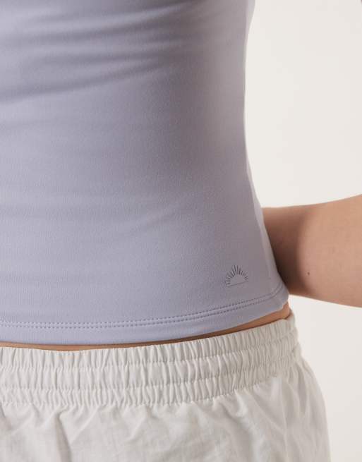 Cotton On - Active - Violetblå ultrablød T-shirt med firkantet hals, 3 af 4