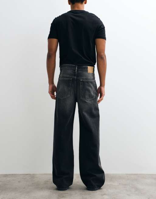 Cotton On - Afslappede posede jeans i vasket sort, 3 af 5