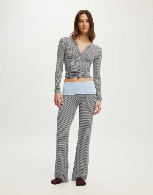 Cotton On Airy soft lounge henley in multi, 3 of 4