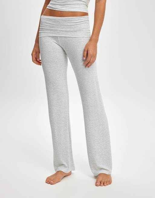 Cotton On Airy soft roll waist pant in smooth light grey marle, 3 of 4
